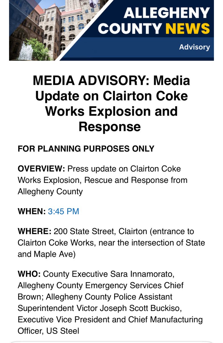 Media Alert: 

News conference at 3:45 pm.