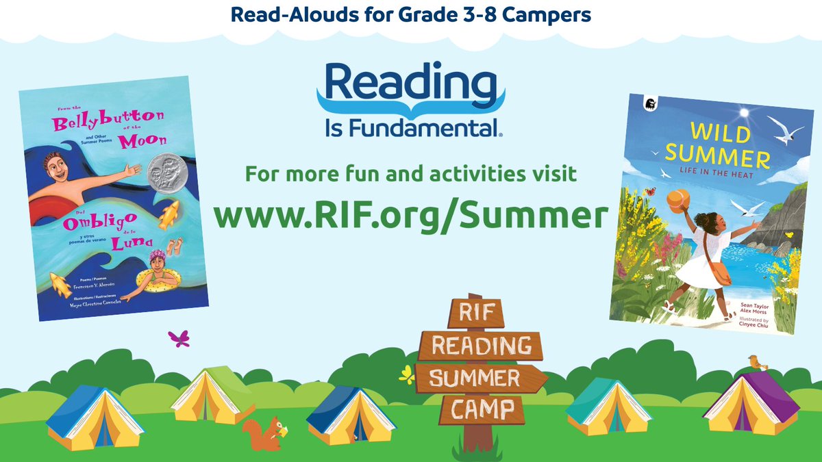 Reading Is Fundamental (@rifweb) on Twitter photo #CampRIF is still open & happy to welcome readers to RIF's Summer Reading Camp. Till the end of August students in grades 3-8 can enjoy the fun that reading provides with free read-alouds, downloadable activities, & more! Visit RIF.org/summer today! #ReadwithRIF #CampRIF is still open & happy to welcome readers to RIF's Summer Reading Camp. Till the end of August students in grades 3-8 can enjoy the fun that reading provides with free read-alouds, downloadable activities, & more! Visit RIF.org/summer today! #ReadwithRIF