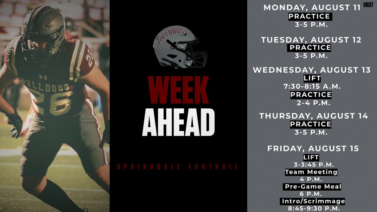 Great week ahead in The Dale! #RDT