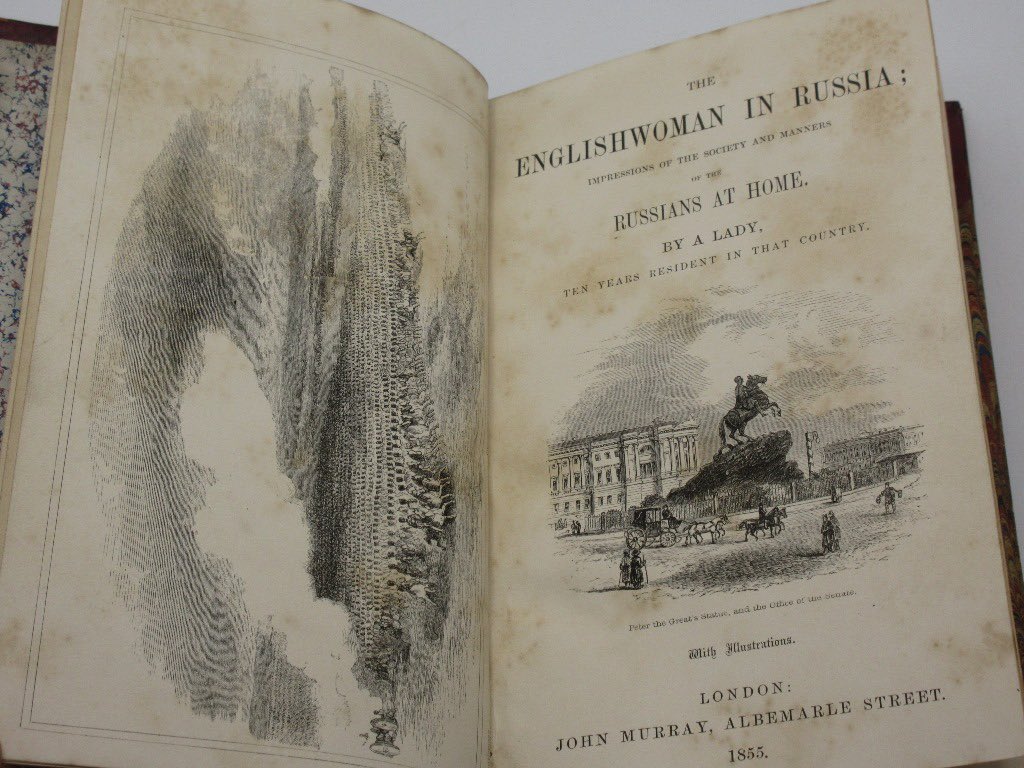 “The Muscovite character is the most difficult of any to understand; they seem to possess 2 characters, one may be considered as their private, and the other as their public character”. A truly fascinating read by an unknown woman author, published in 1855 digital.library.upenn.edu/women/englishw…