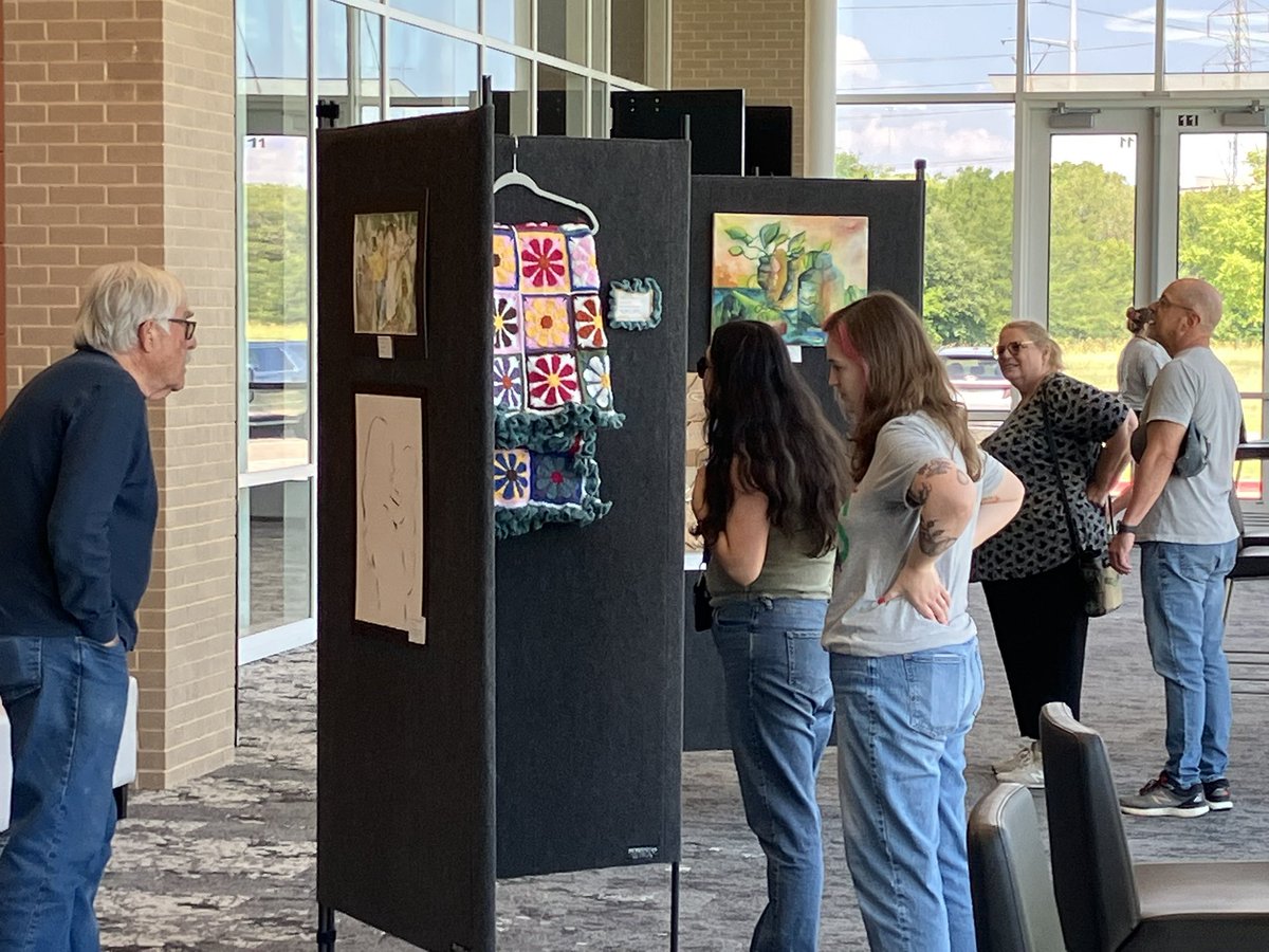 TPMSVisualArts's tweet photo. To kick off the new school year, our amazing visual arts teachers are leading with creativity. 🎨✨ The inaugural Visual Arts Teacher Exhibit highlights their unique talents — a celebration of imagination, passion, and artistry across the district. @CFBISD https://t.co/ZqQg4W6LXB