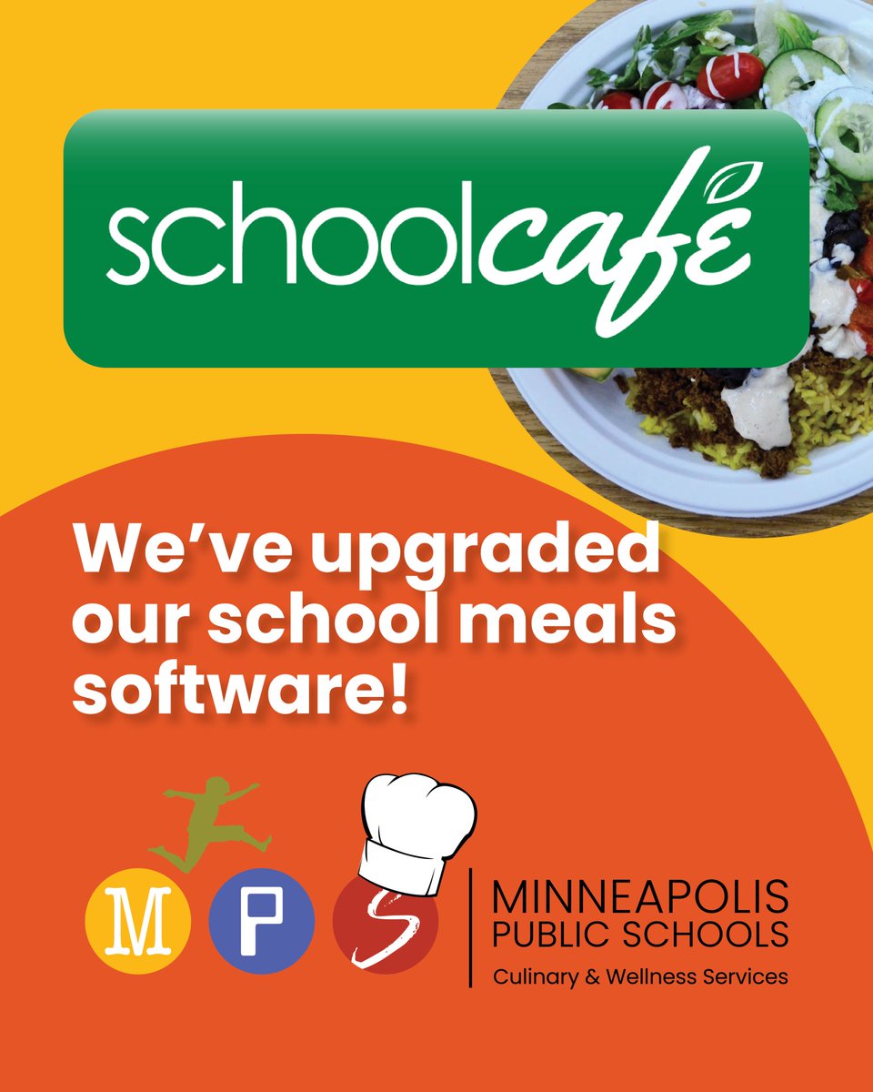 Minneapolis Public Schools has upgraded our school meals software to SchoolCafe. You will now find culinary information on SchoolCafe instead of LINQConnect.

• Complete your Application for Educational Benefits on SchoolCafe for the 2025-26 school year.

• Access SchoolCafe