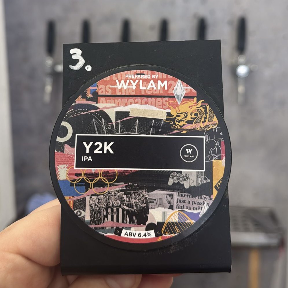 Did you know #Wylam Brewery was born in the year 2000? ‘Y2K’ is a juicy, nostalgic throwback to the dawn of the digital age, bursting with Citra, Galaxy, and Mosaic hops.. and ON TAP NOW @ #Craft #Tooting 🍺 #Craftbeer #Bar &amp; #BottleShop open late! #TootingBroadway #beer #beers