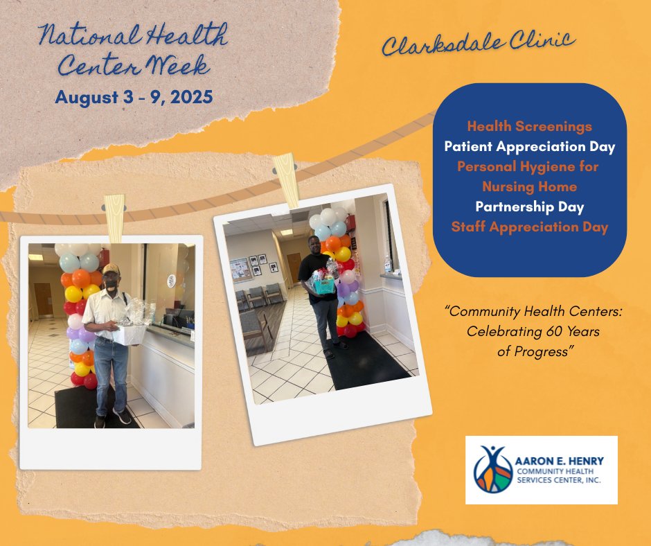 aehchc's tweet photo. Clarksdale Clinic continued to show appreciation for its patients all week long during National Health Center Week. https://t.co/4LZwhSFQ7g