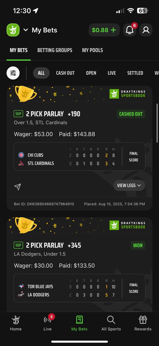 Laid off betting for a while, hit b2b parlays, might get dragged back in