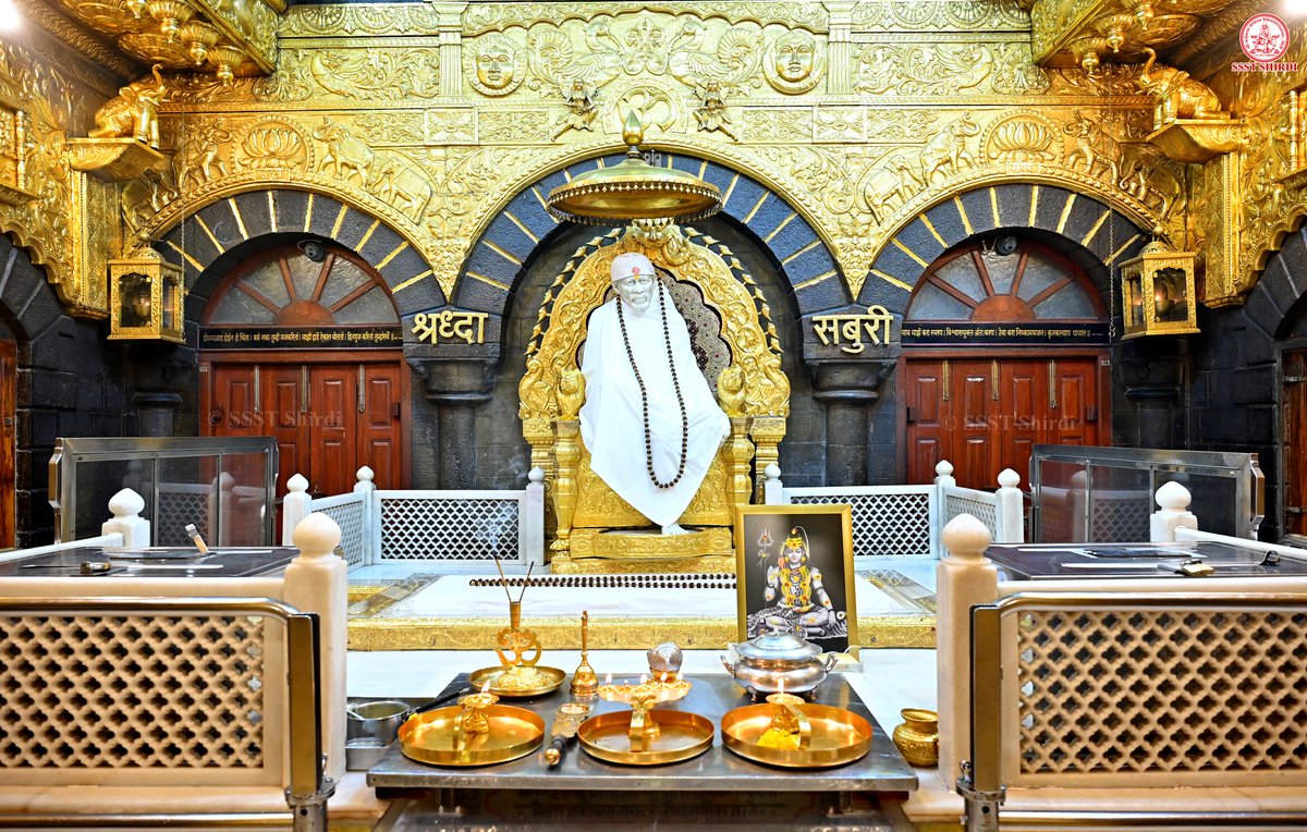 SSSTShirdi's tweet photo. *!! ॐ साई राम !!*
*श्री साईबाबा संस्थान विश्वस्त व्यवस्था,शिर्डी*
*!! ॐ Sai Ram !!*
*Shri Saibaba Sansthan Trust, Shirdi*
≈≈≈≈≈≈≈≈≈≈≈≈≈≈≈≈≈ 
*आरती :-शेजारती*    
 *सोमवार ११ ऑगस्ट २०२५*   
*Aarti :-Shejarti*
*Monday 11 Aug 2025* https://t.co/tMxRg9pH3A