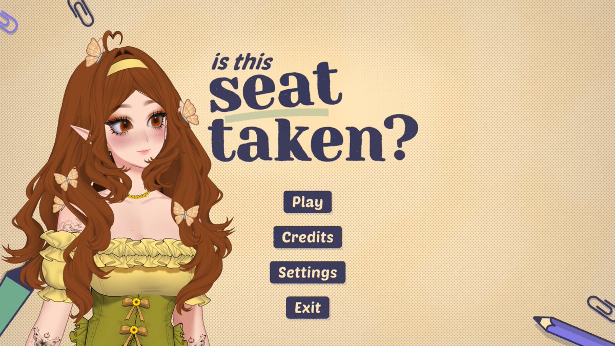 Chloe ☀️✨️ (@azurebay_) on Twitter photo i'm live and we're playing is this seat taken?
thank you to <a href="/_wholesomegames/">Wholesome Games</a> for the key 💛
twitch.tv/azurebay i'm live and we're playing is this seat taken?
thank you to <a href="/_wholesomegames/">Wholesome Games</a> for the key 💛
twitch.tv/azurebay