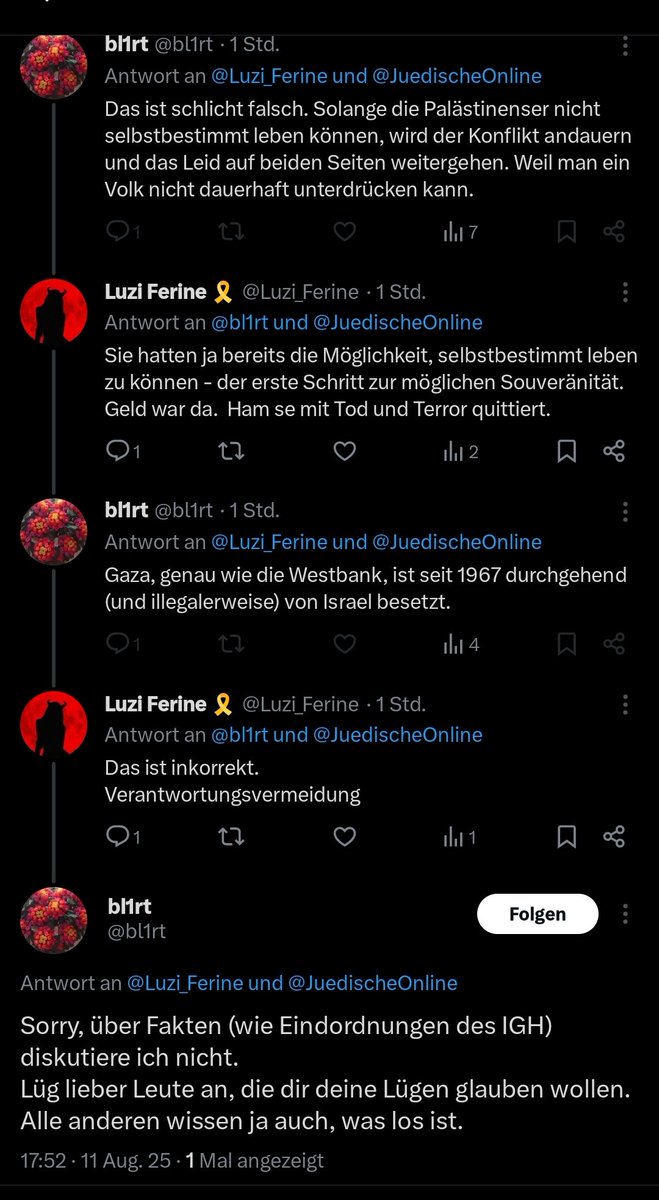 Das 1x1 des israelkritischen Antizionisten:

1. Präventiver Diskursabbruch / Immunisierungsstrategie
2. Vulgäre Abwertung / Unterstellung von Unehrlichkeit
3. Argumentum ad populum (Berufung auf die Mehrheit)