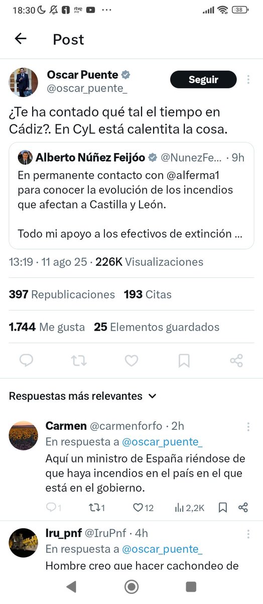 El ministro Puente juega a ser un enfant terrible, a ser un supuesto azote de la derecha, y es una caricatura sin medida ni gracia, con las formas de la derecha ayusista o trumpista.