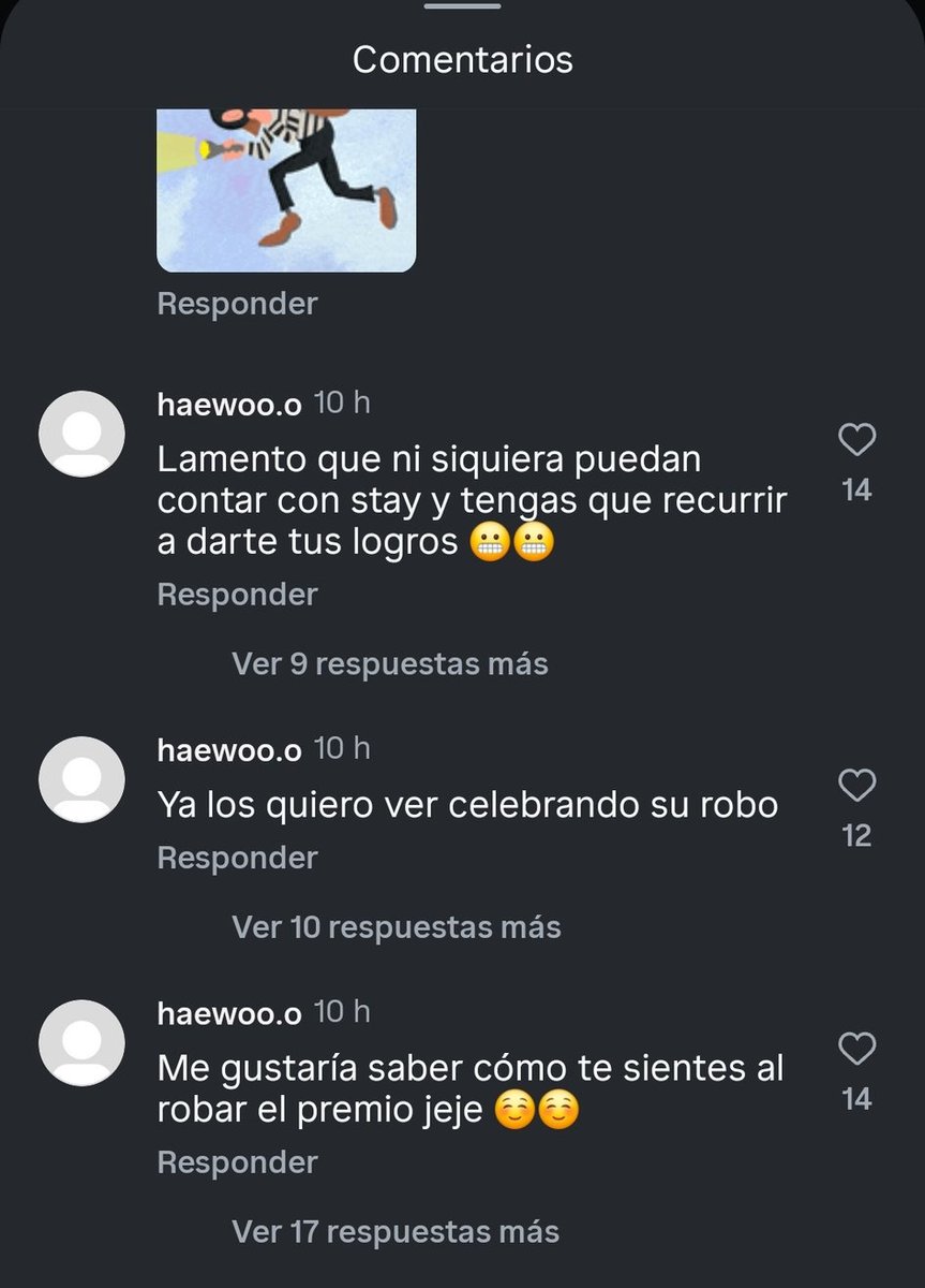 🚨 URGENTE

STAYS por favor vayan a dejar comentarios bonitos en la última publicación de chan, hay gente que lo está rebajando y diciéndole cosas por lo de ayer. 

También reporten los comentarios como spam, NO interactuen.