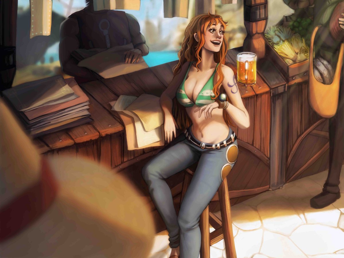 IraGeneve's tweet photo. #ONEPIECE Nami won July fanart poll 🗺️ https://t.co/zGxWdSQtU7