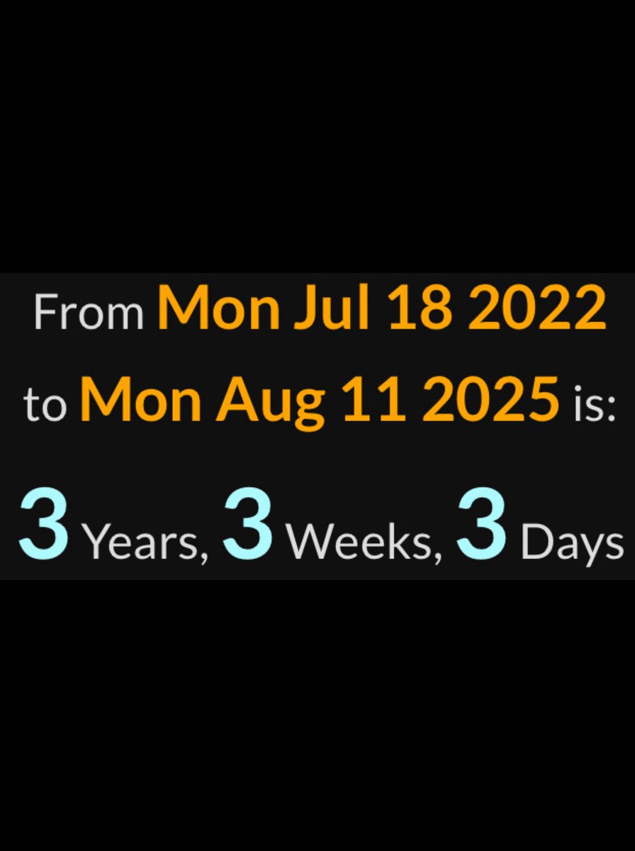Mr Pool “ᘔᘔƐ” 7/18/2022

From Mr Pool’s “ᘔᘔƐ” post from 7/18/2022 to 8/11/2025 (today, the ‘ᘔᘔƐ’rd day of the year) is exactly 3 years 3 weeks 3 days. 

🤯