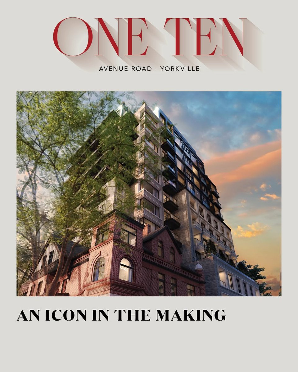 110 Avenue Road: An Icon in the Making! Where Yorkville’s sophistication meets The Annex’s timeless charm, a new standard of boutique luxury is about to rise. 110 Avenue Road offers an exclusive opportunity to own in one of Toronto’s most coveted corridors.