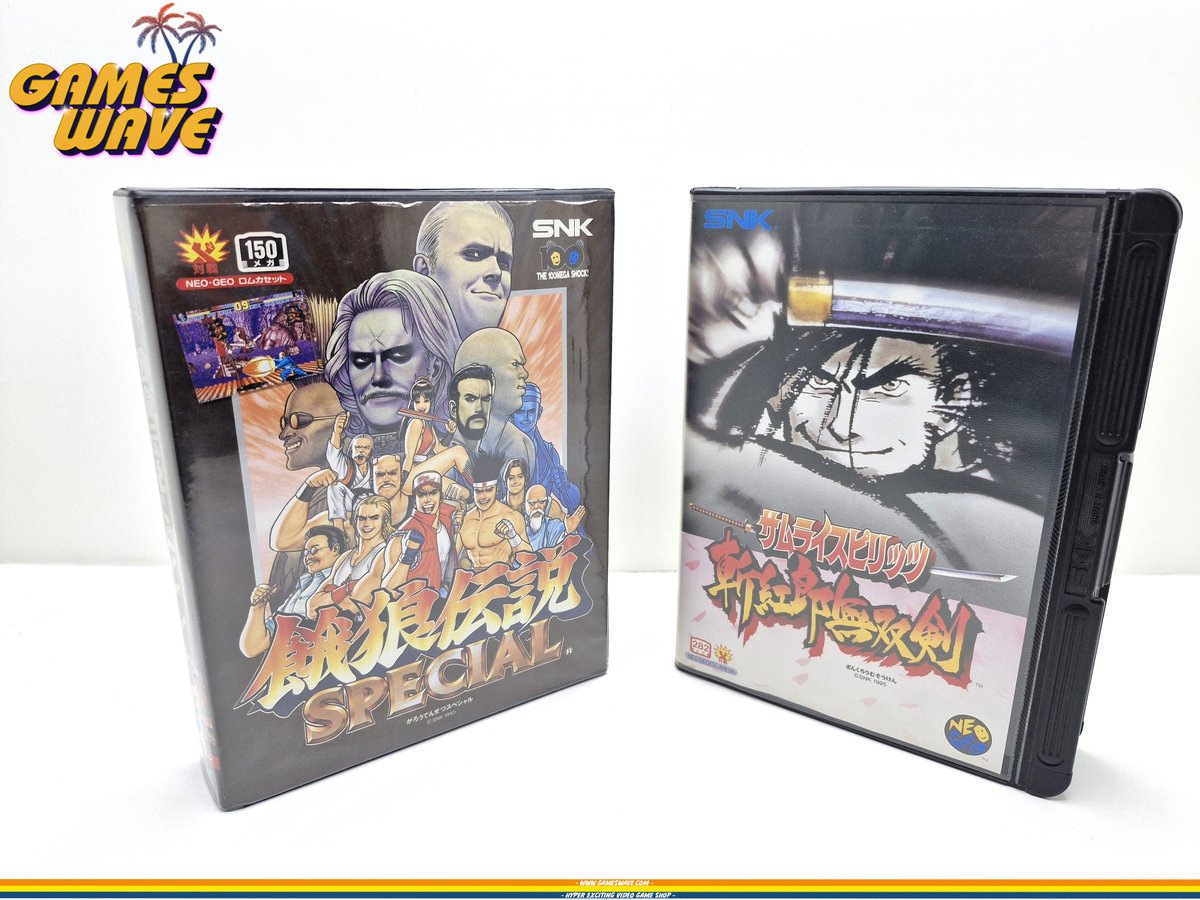 Une dernière et on reprend les hostilités demain😱
Arrivage de 2 jeux Neo•Geo!
▶️Garou Densetsu Special.
▶️Samurai Spirits ~ Zankurô Musôken ~.
DISPO⤵️
gameswave.com/list.php?cat=r…

#Retrogaming #SNK #NEOGEO