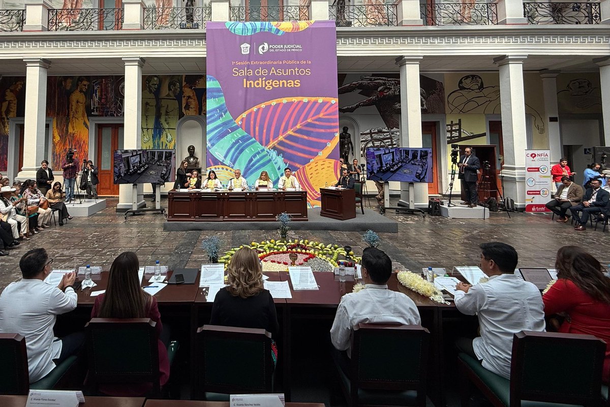 PJEdomex's tweet photo. La #SalaDeAsuntosIndígenas del #PJEdomex otorgó amnistía a Bonifacia, mujer mazahua, adulta mayor, que vivió en pobreza, rezago educativo y fue víctima de violencia, sexual y patrimonial. Sin traductor de su lengua y sin perspectiva de género, fue sentenciada en procedimiento abreviado a 8 años y 9 meses de prisión por homicidio simple, vulnerando su derecho a un debido proceso.

Tras el análisis de su caso, se acreditaron violaciones graves a sus derechos humanos, así como su condición de persona no reincidente y sin riesgo de violencia futura. Hoy, después de 3 años y 7 meses en el Penal de Santiaguito, recupera su libertad y su dignidad. 🌿✨