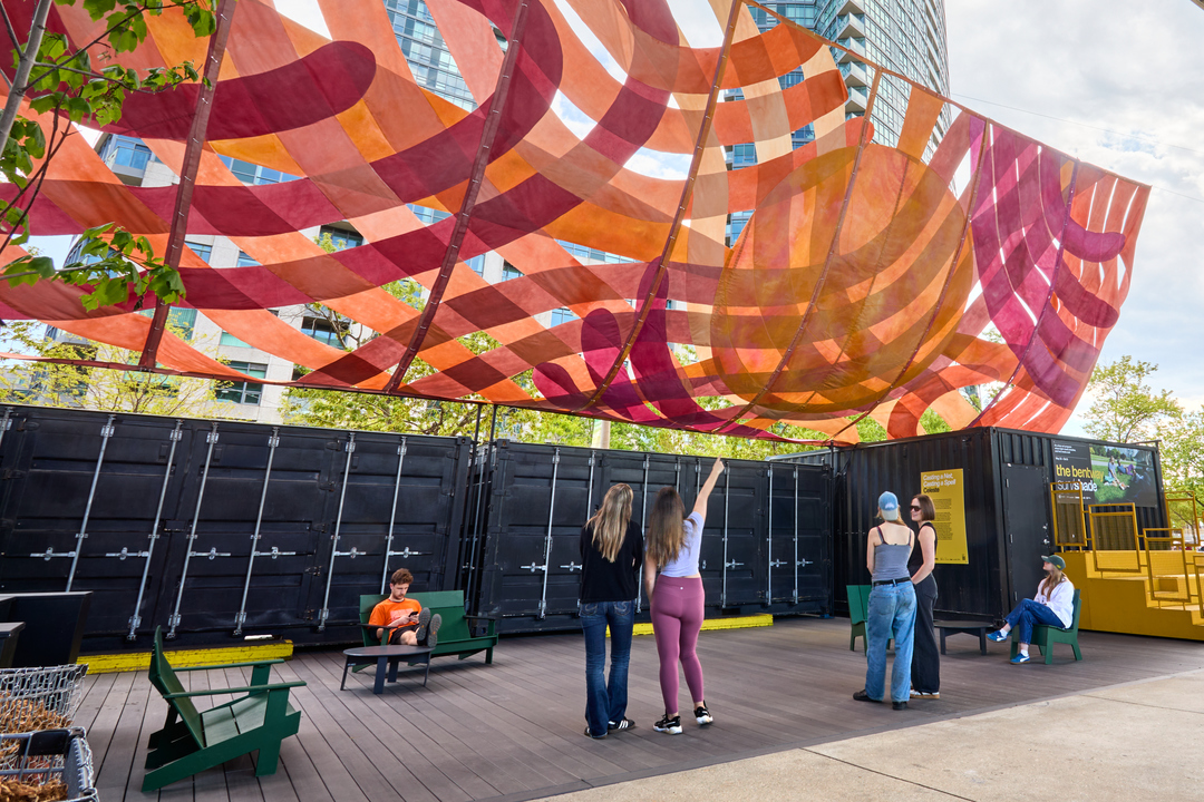 #Melanoma is on the rise. 🌳 Shade saves lives.

We are the proud Sun Safety Partner of 'Sun/Shade' at <a href="/thebentway/">The Bentway</a>. Highlight: 'Casting a Net, Casting a Spell' by Celeste. 🔗thebentway.ca/program/sun-sh…

#SkinCancer #ProtectYourSkin #SeekShade

Photos: Samuel Engelking