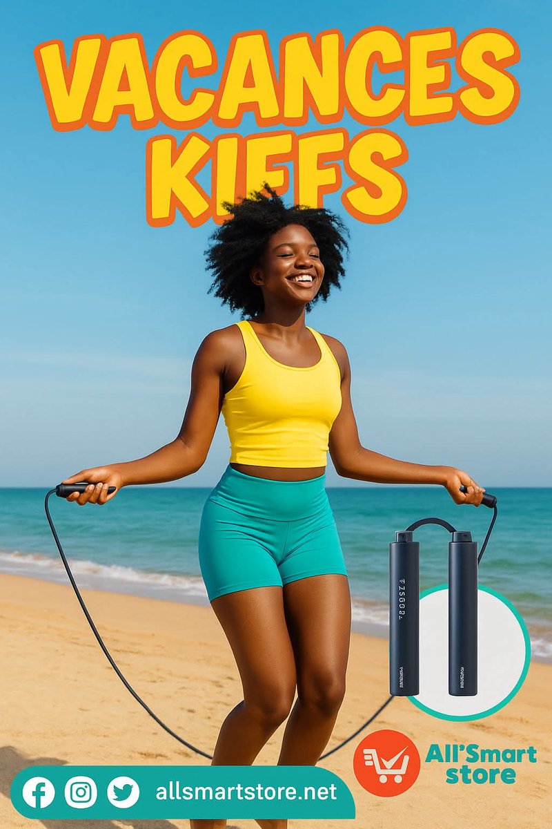 AllsmartC's tweet photo. 🏋️‍♂️💥 VACANCES KIFFS &amp; SANTÉ !

Avec le XIAOMI Smart Jump, chaque saut te rapproche de tes objectifs 💪
À la maison 🏠 ou en salle de sport 🏋️‍♀️… reste en forme tout en t’éclatant !
Parce que la santé, c’est le carburant de tes projets 🚀
✨ Fun • Sport • Motivation ✨ https://t.co/YcrkIuRu5K