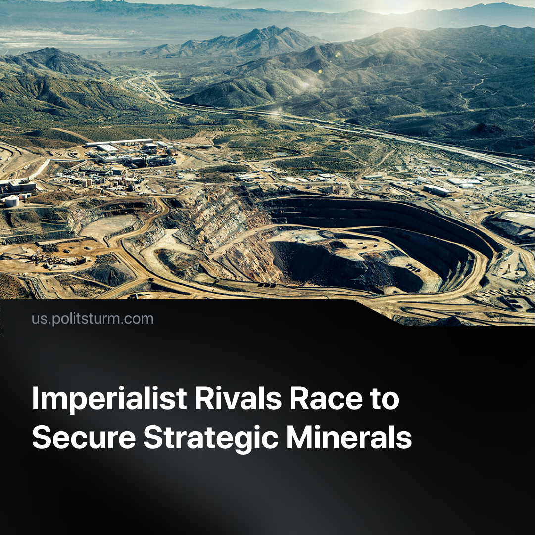 Major Imperialist states are pushing to free themselves from China’s monopoly on the global ‘rare earth’ mineral supply. These materials are vital for modern weaponry.

Read more: us.politsturm.com/imperialist-ri…