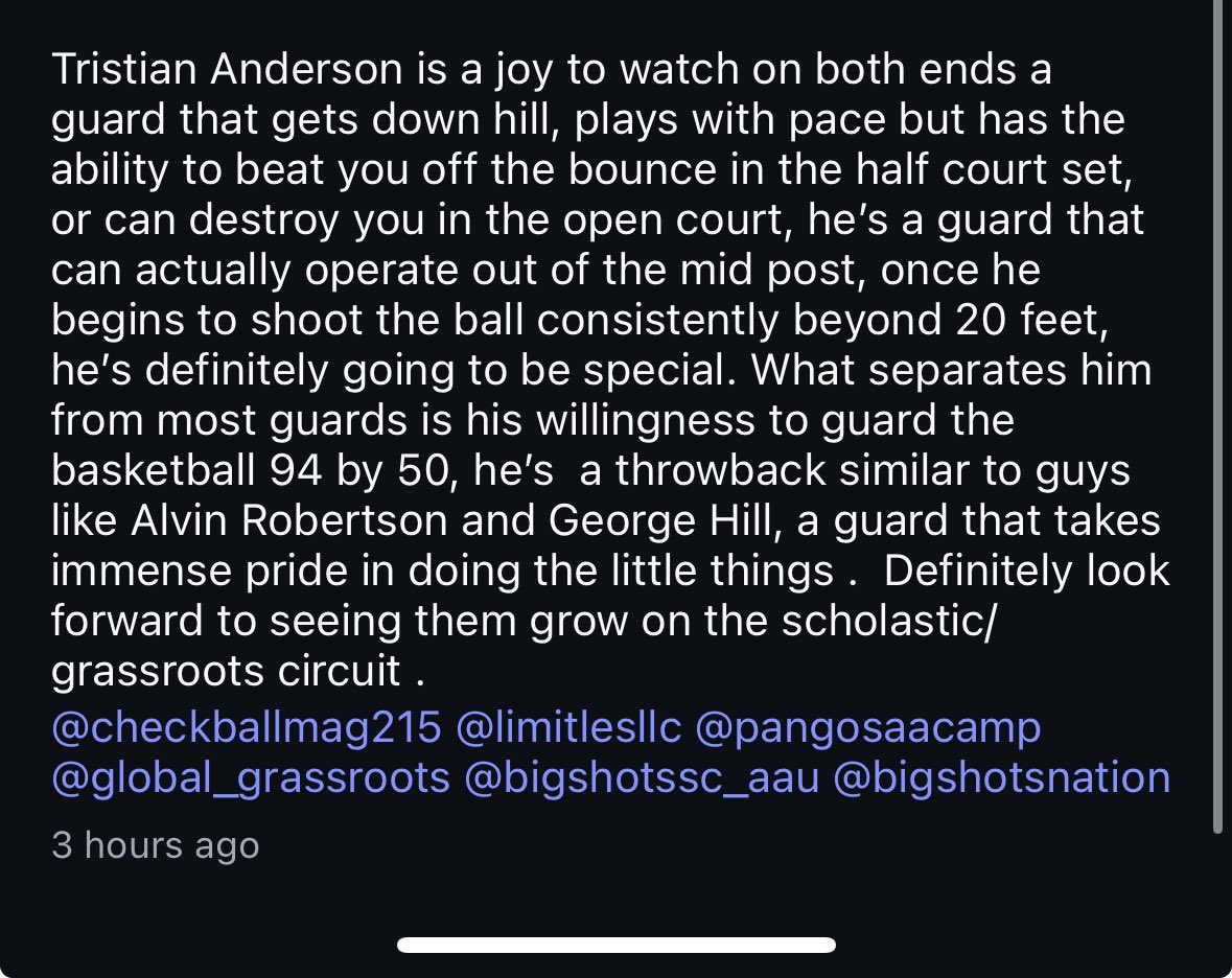 Tristan Anderson (@tristanand25) on Twitter photo Thank You <a href="/BigShotsSC_AAU/">Big Shots South Carolina Basketball Program</a> <a href="/BigShotsGlobal/">BIG SH🏀TS</a> for the opportunity to showcase my talent and be up there with the big names, as well as earning MVP!Only will continue to grow and learn from this!
<a href="/NxtProHoops/">NXTPRO Hoops</a> <a href="/Cody_NXTPRO16/">Cody Ramsey</a> <a href="/sceyetesthoops/">South Carolina Eye Test Hoops</a> <a href="/Epic_Hoops/">E.P.I.C Hoops</a> <a href="/WillHarperHoops/">Will Harper</a> <a href="/CoachKhalilS/">Khalil Shakir 🏀</a> Thank You <a href="/BigShotsSC_AAU/">Big Shots South Carolina Basketball Program</a> <a href="/BigShotsGlobal/">BIG SH🏀TS</a> for the opportunity to showcase my talent and be up there with the big names, as well as earning MVP!Only will continue to grow and learn from this!
<a href="/NxtProHoops/">NXTPRO Hoops</a> <a href="/Cody_NXTPRO16/">Cody Ramsey</a> <a href="/sceyetesthoops/">South Carolina Eye Test Hoops</a> <a href="/Epic_Hoops/">E.P.I.C Hoops</a> <a href="/WillHarperHoops/">Will Harper</a> <a href="/CoachKhalilS/">Khalil Shakir 🏀</a>