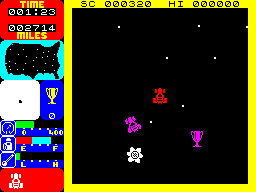 Retro365X's tweet photo. 🚗💨 On this day in 1983 — 42 years ago — Tranz Am hit the ZX Spectrum.

One of Ultimate’s early gems, it put you behind the wheel in a fuel-hunting, bandit-dodging dash across a post-apocalyptic USA. Pure 8-bit magic. #ZXSpectrum #RetroGaming #OnThisDay https://t.co/ND4cVN3UTp
