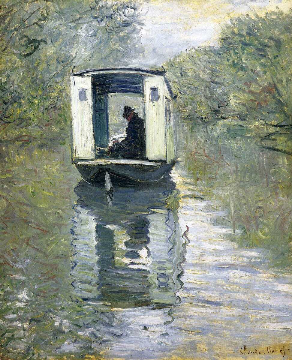 impression_ists's tweet photo. Claude Monet's Studio Boat 
(by Monet) https://t.co/FKNwt7Sour