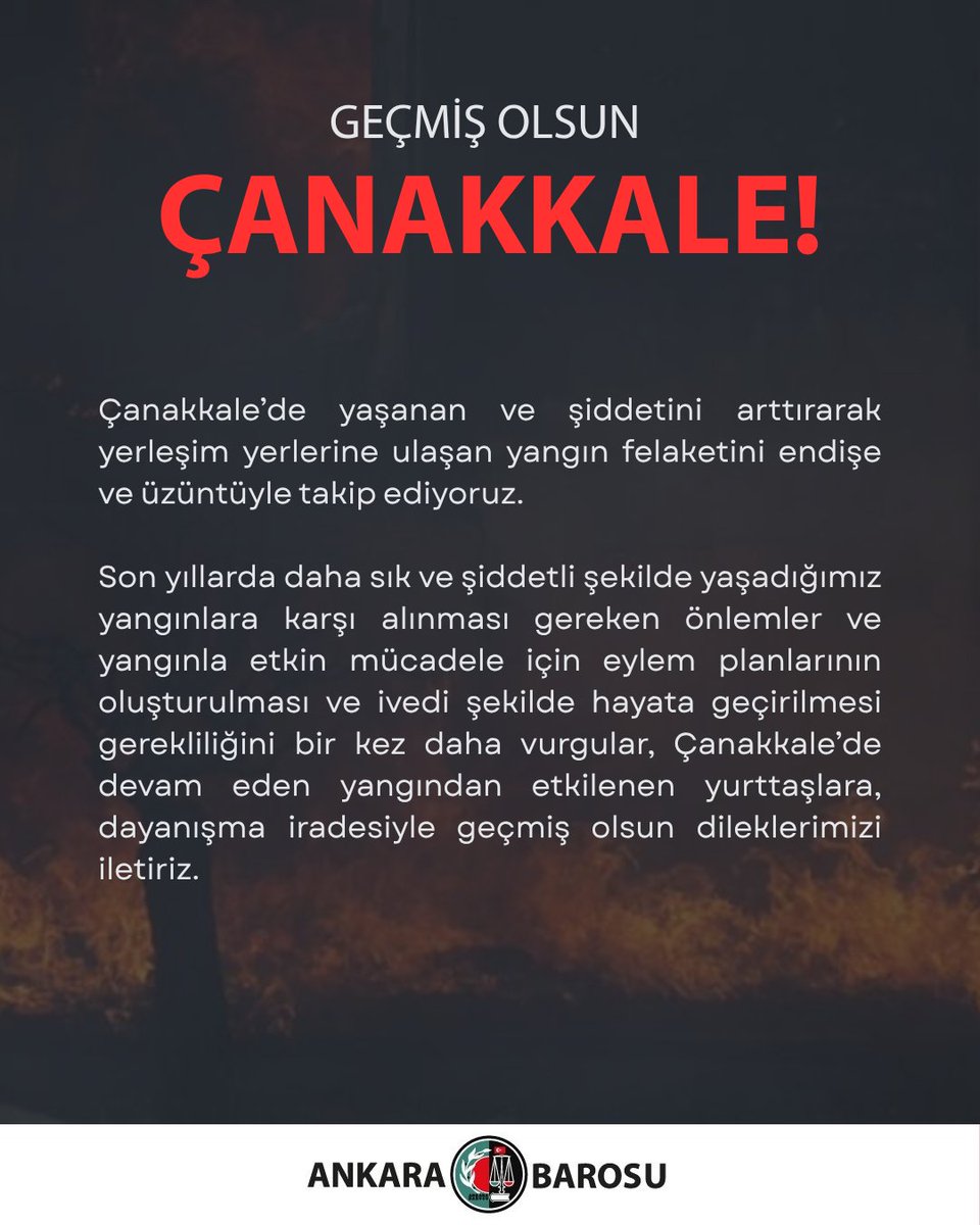 Geçmiş Olsun Çanakkale!

Çanakkale’de yaşanan ve şiddetini arttırarak yerleşim yerlerine ulaşan yangın felaketini endişe ve üzüntüyle takip ediyoruz.

Son yıllarda daha sık ve şiddetli şekilde yaşadığımız yangınlara karşı alınması gereken önlemler ve yangınla etkin mücadele için