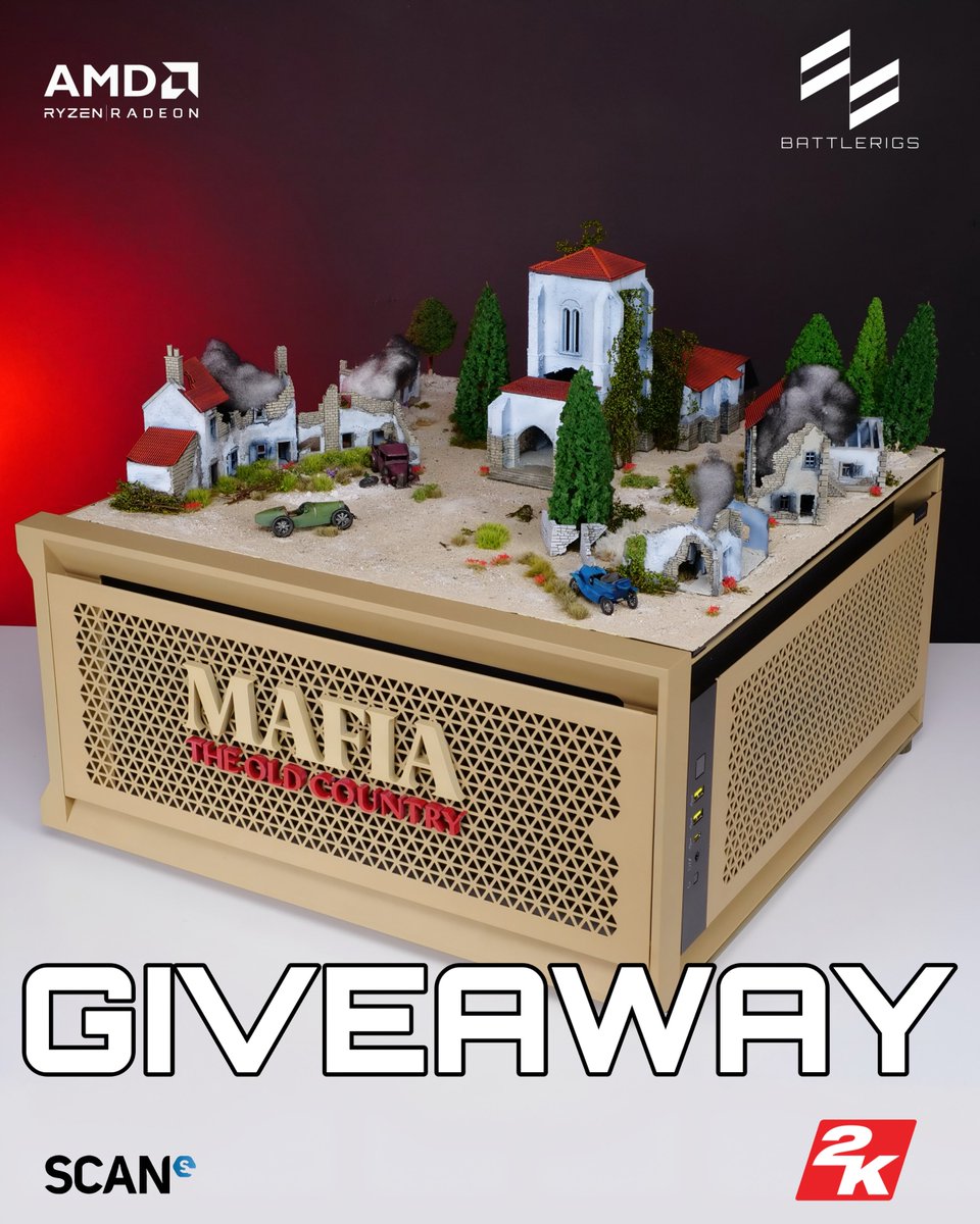 Did we mention you could WIN this incredible custom built Mafia: The Old Country PC? 

Yes… you heard that right. We are giving this INSANE system away, complete with mind-blowing diorama, to one of you lucky folks courtesy of @amd!

And to top it off, we are also giving away 10