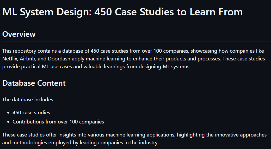 victor_explore's tweet photo. This GitHub contains 450 real-world Machine Learning case studies from 100+ top companies like Netflix, Airbnb, DoorDash, Uber etc. Link in comment

See exactly how top companies implement ML systems for recommendations, fraud detection, search, personalization, and demand forecasting in production.
