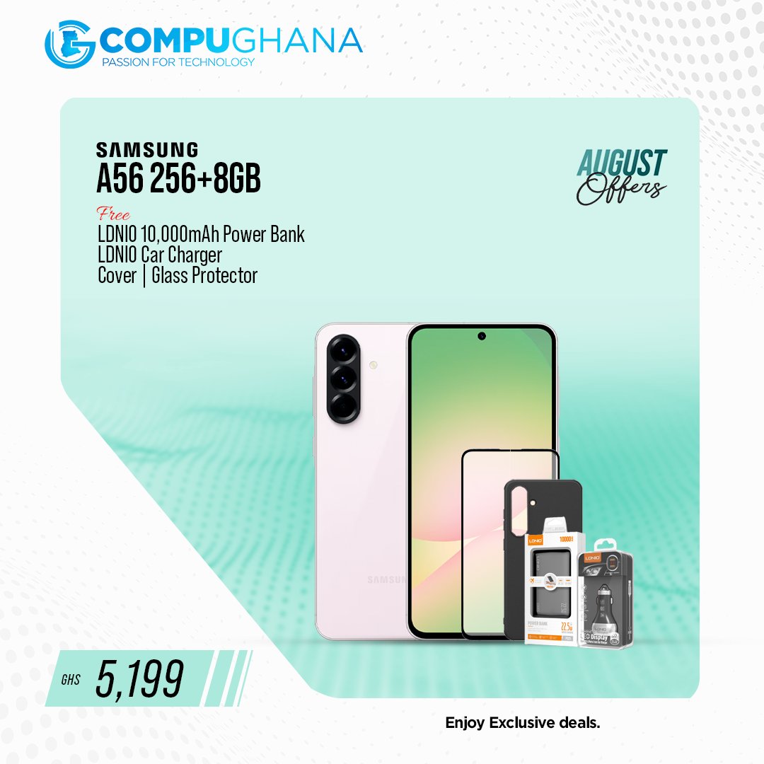 Enjoy exclusive deals on Samsung smartphones.  Don't miss your chance to upgrade to a new phone at an unbeatable price. Shop both in-store and online: compughana.com  Call: 0302 752 020 | WhatsApp: 0243 143 143.
#Samsung #CompuGhana #phonesales #mobilephotography