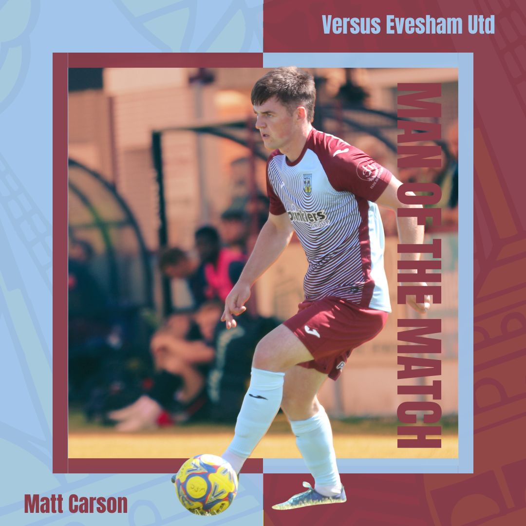 theterras's tweet photo. Matt Carson has been voted as Supporters Man of the Match after our game against Evesham Utd on Saturday afternoon 👊 https://t.co/L34IPzQKLf