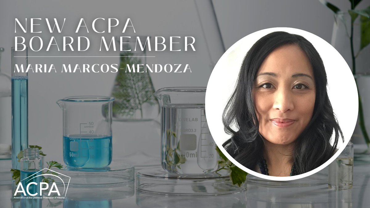 AlbertaChemist's tweet photo. Say Hello to Maria Marcos-Mendoza – One of Our New ACPA Board Directors!

Please join us in welcoming Maria Marcos-Mendoza to the ACPA Board of Directors! 

Read more about Maria here:
https://t.co/NfeK994eYH

#ACPA #NewBoardofDirector #Chemist https://t.co/ByijubFBRe