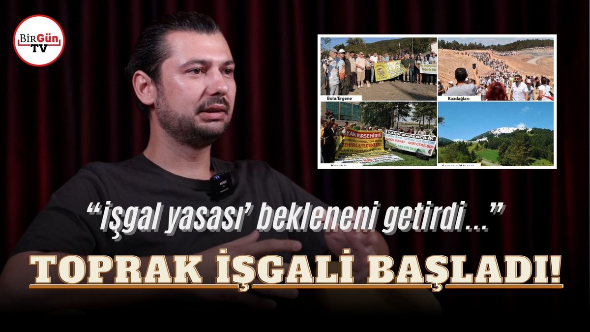 BirGun_TV's tweet photo. 🔴TOPRAK İŞGALİ BAŞLADI!

📌İşgal yasası bekleneni getirdi...

📢"İşgal yasası’ ile birlikte doğa kaynaklarını yağmalayan maden tekellerinin iştahı kabardı. Samsun’u ve Kazdağları’nı Kanadalılar; Kırşehir ile Bolu’yu ise Koç ve AKP’liler işgal etmeye hazırlanıyor."

🎙️@Gokaybascan anlattı.
🔗https://t.co/7hVM5lTpla