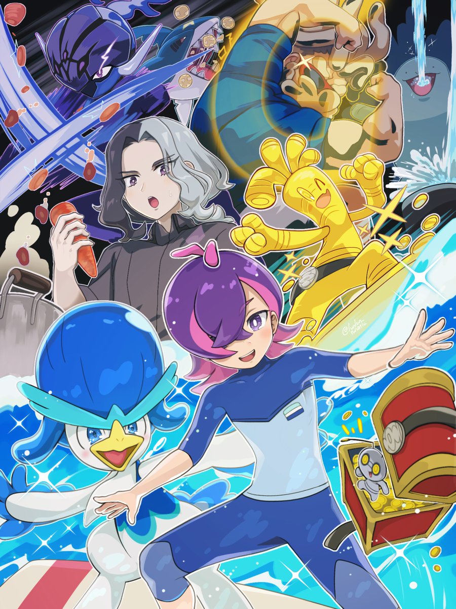 アニポケ #ポケモン絵 アメジオくんがマイティGさんとカレー作りしたり