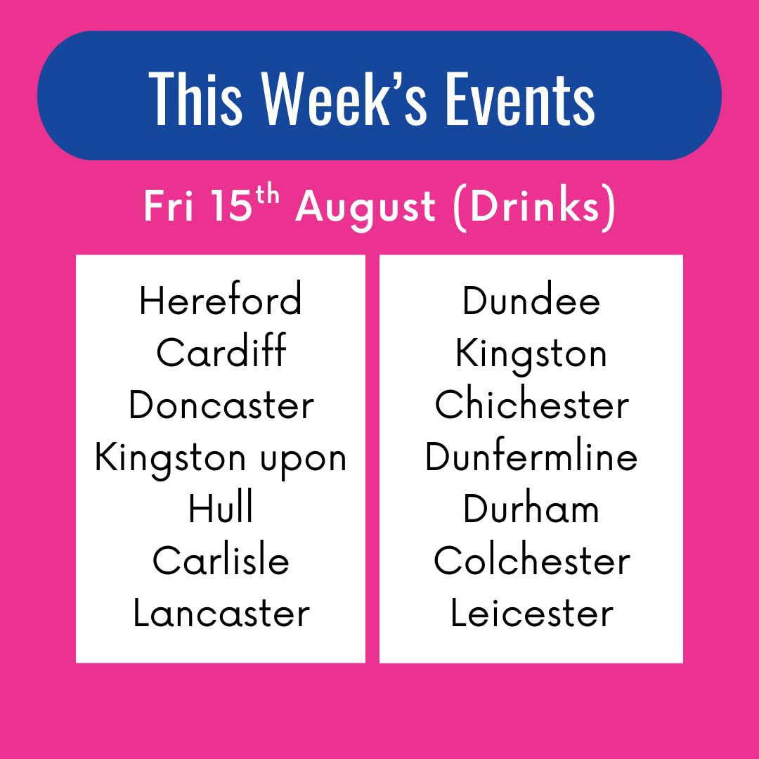 UnifiedDating's tweet photo. Here are the locations and dates for this week's events! ❤️ For more info and to book: https://t.co/imk8AMO0A7 #unifieddating #Liverpool #Nottingham #Newcastle #Manchester #London #Belfast #Birmingham #Norwich #York #Exeter #MiltonKeynes #Worcester #Brighton #Edinburgh https://t.co/anqLuDp7bR