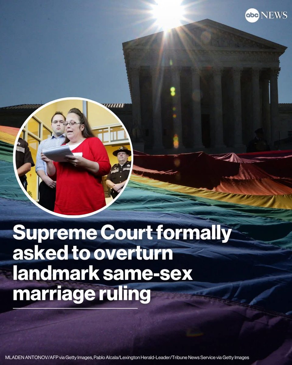 People said I was being hyperbolic in 2016. Roe v Wade &amp; Brown v. Board &amp; Obergefell v. Hodges were always targets. The Supreme Court will consider whether to take up a case that explicitly asks them to overturn sane sex marriage.

 abcnews.visitlink.me/YqkiEl