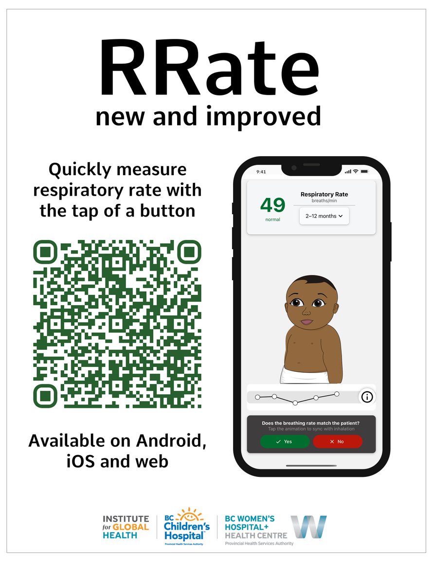 BCCWH_Global's tweet photo. ๐ฒMeasuring respiratory has never been easier! RRate is a clinically validated app that measures respiratory rate in seconds, using less than 12 taps. The app is a reliable tool that saves time and supports accurate diagnoses in low-resource settings.
โก๏ธ https://t.co/gppvOMGGhc https://t.co/MyHSlVGIJR