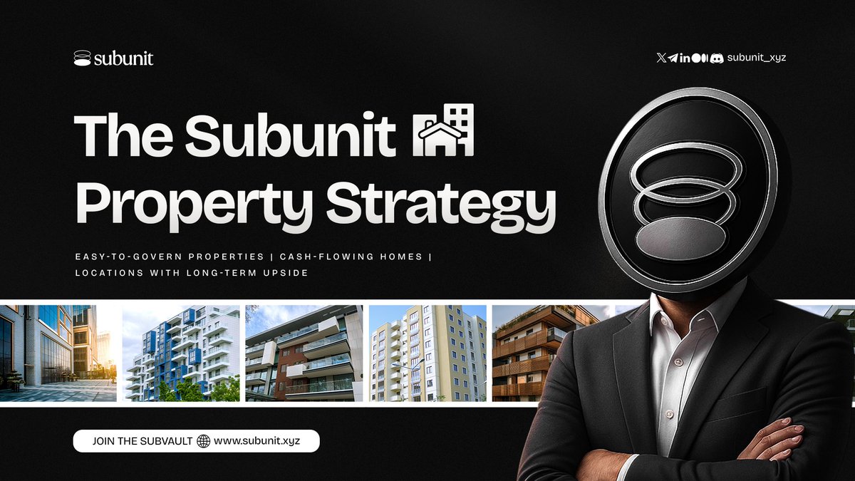 Ever wondered how we take real-world properties and put them on-chain?

If you’ve been curious about how <a href="/subunit_xyz/">Subunit</a> protocol tokenizes real estate, this thread is for you.

Let’s break it down super simply

🧵