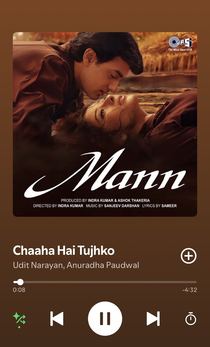 poeticbeings's tweet image. Currently listening❤️ 

Very few songs can match its emotional touch and the lyrics

#Mann #UditNarayan #SadSongs