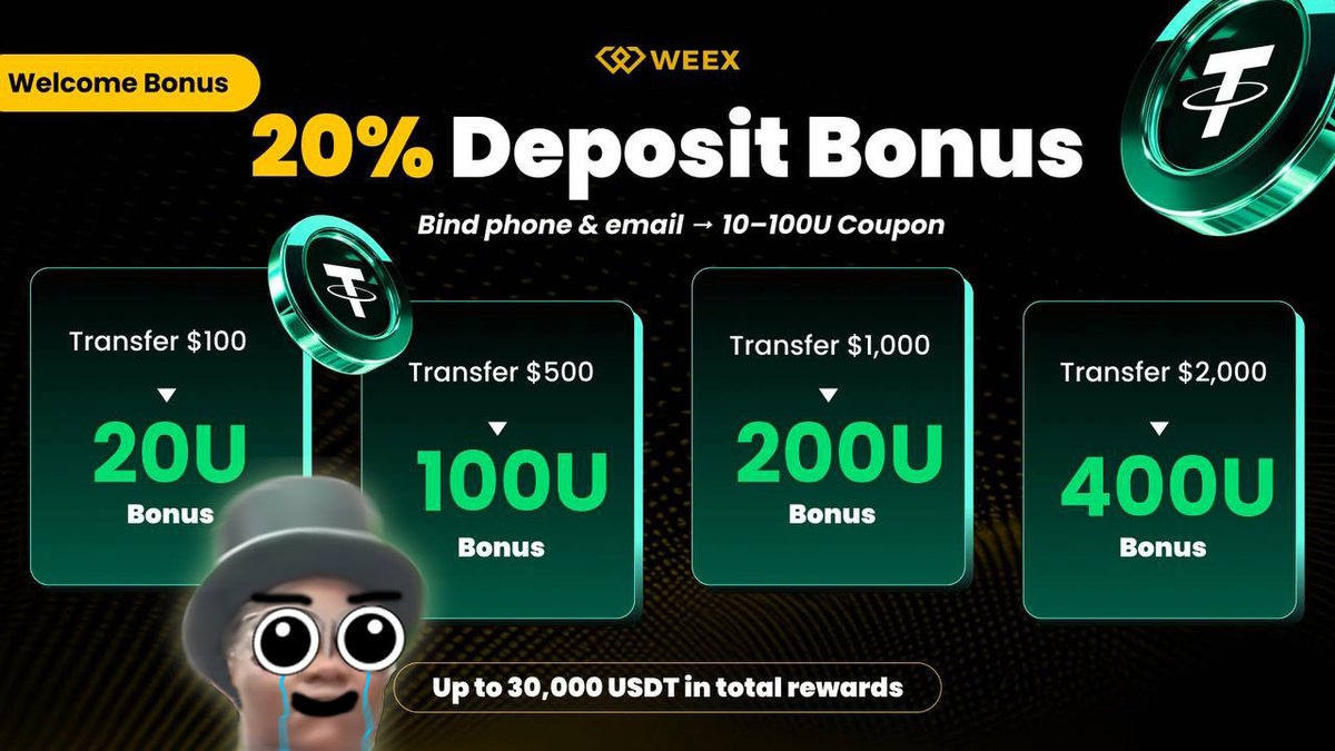 criptomussama's tweet image. Oye, APISONADORAS del trading. Voy a estar consiguiendo bonos de depósito del 20-30-50% todo el bull run para vosotros

Todos en Exchanges sin KYC. Déjense de pelotudeces

De momento os he conseguido el 20% del depósito en @WEEX_Official 

Los bonos se adjudican en 2-3 dias…