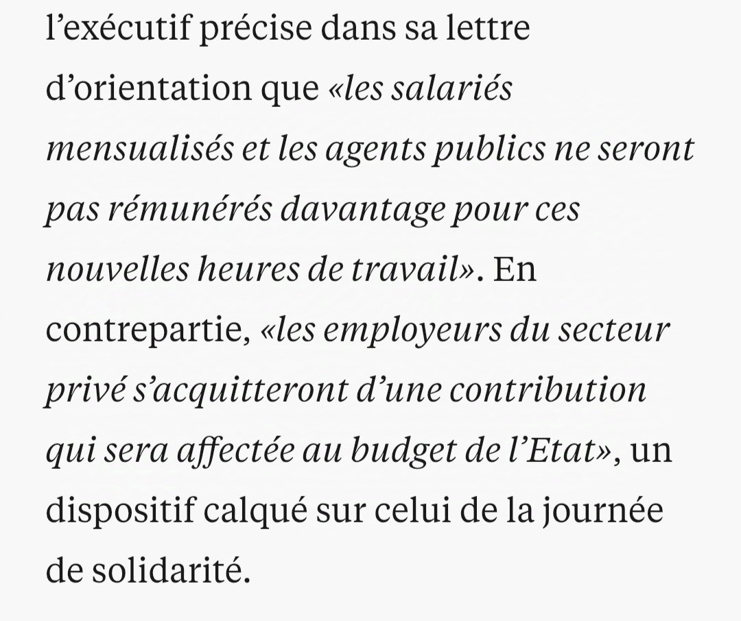 attac_fr's tweet photo. ⚠️ Alerte ⚠️

Il y avait un doute jusqu'ici mais dans son courrier envoyé ce week-end aux syndicats, le gouvernement annonce clairement sa volonté non seulement de nous faire travailler deux jours fériés, mais en plus GRATUITEMENT.

Un autre budget est vital, mobilisons-nous ! https://t.co/EMWhDeOcfy