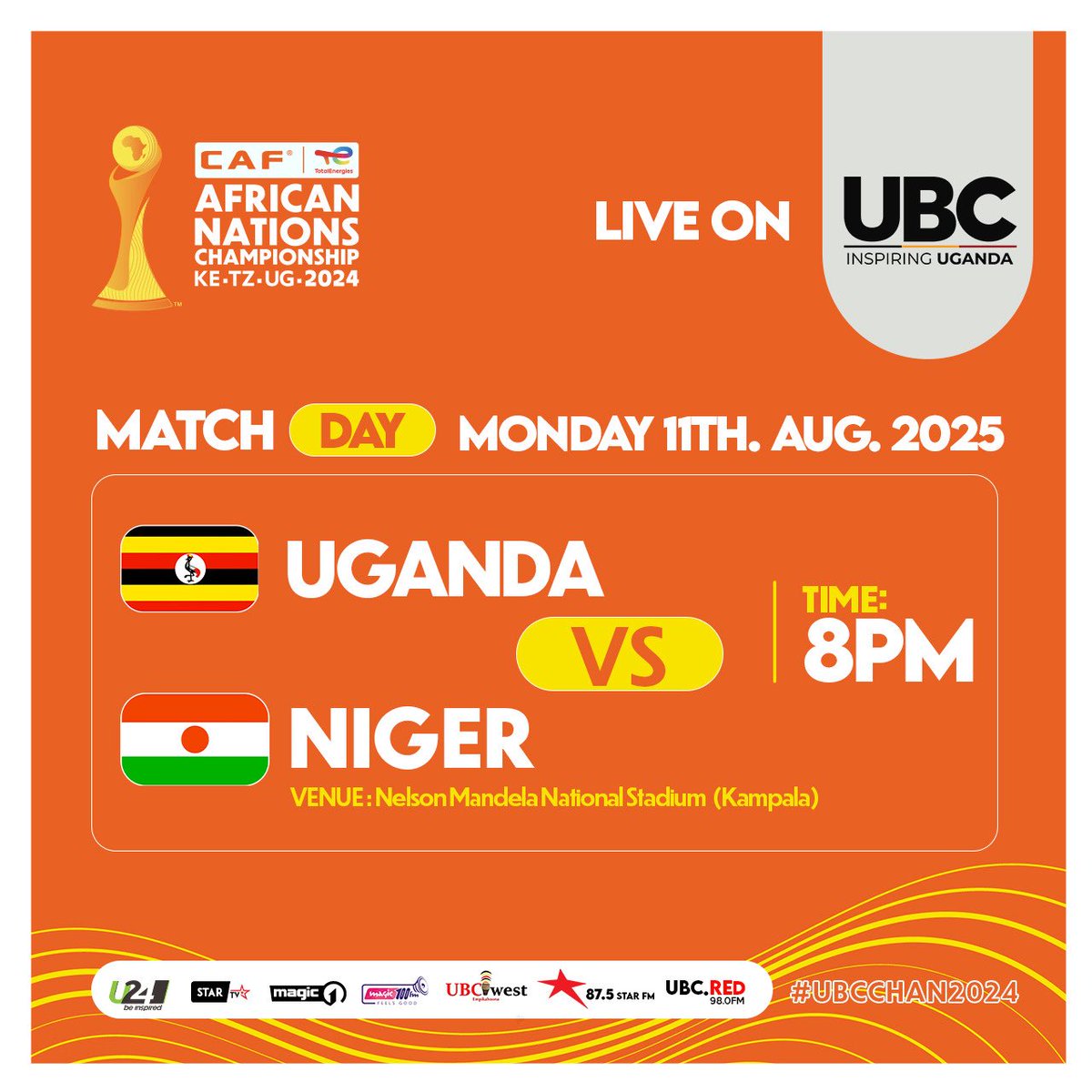theeveningdriv's tweet photo. 🎙️ LIVE on Magic 100 FM – and today we’re turning up the heat for the Uganda Cranes! 🇺🇬🔥
⚽ Matchday Madness
Let’s back our boys in red, black & yellow and show the world what Uganda is made of! 🦅💪
#EveningDrive #Magic100FM #UgandaCranes #ForGodAndMyCountry #MatchDayVibes https://t.co/rCP6RgeY4N
