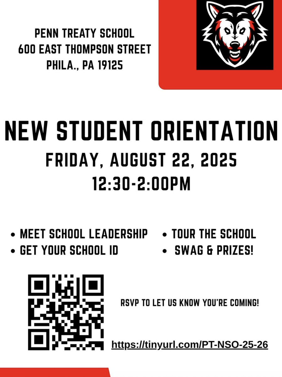 FriendsofPTS's tweet image. Join us for New Student Orientation. Friday, August 22, 2025 from 12:30-2:00pm. RSVP to let us know you're coming! tinyurl.com/PT-NSO-25-26