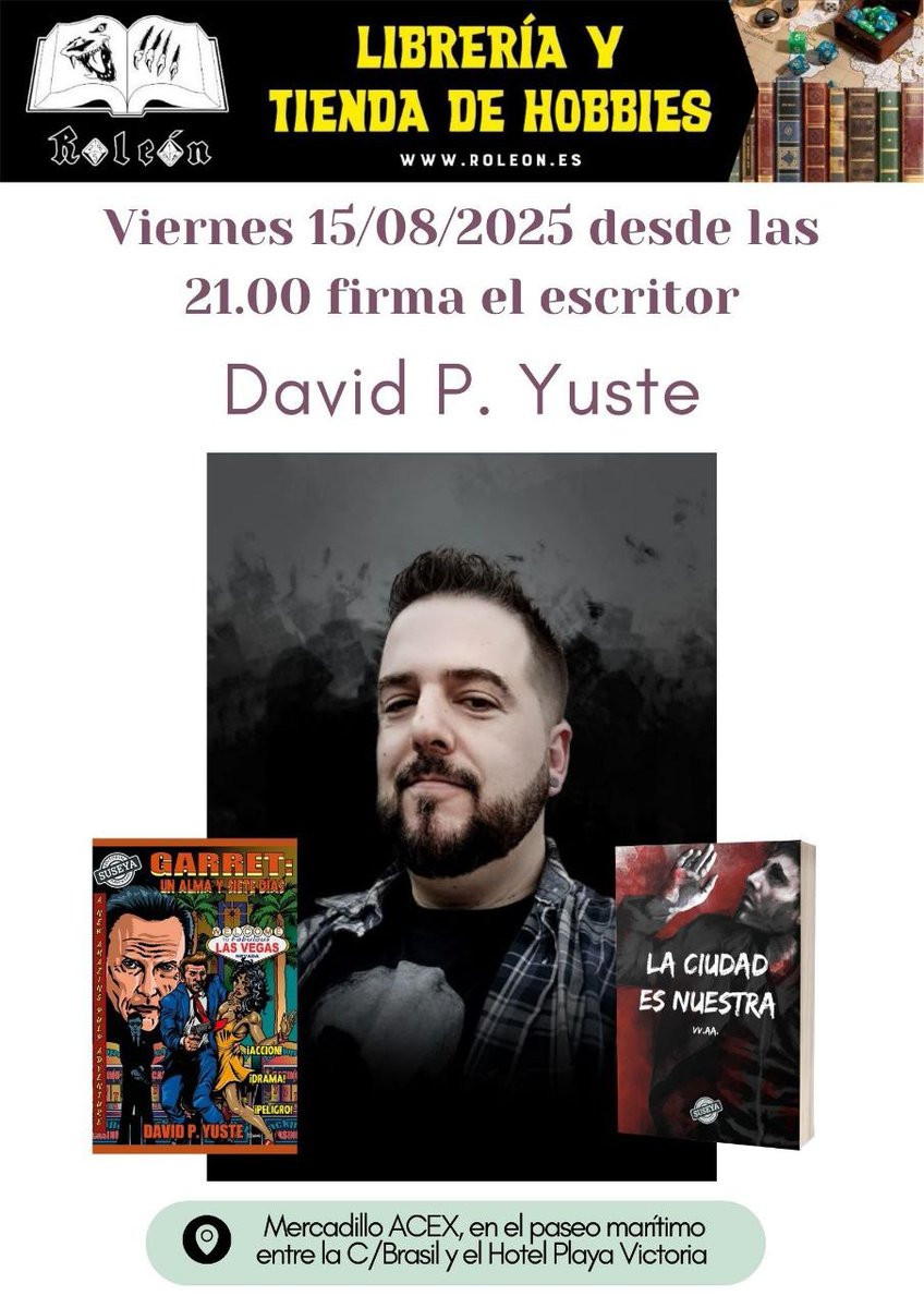 David_P_Yuste's tweet photo. Esto es este viernes con l@s amig@s de @Roleon_ES en el Paseo Marítimo de Cádiz. Si estáis por allí, no os lo podéis perder...😉🫵 https://t.co/O8D5K0gu9K