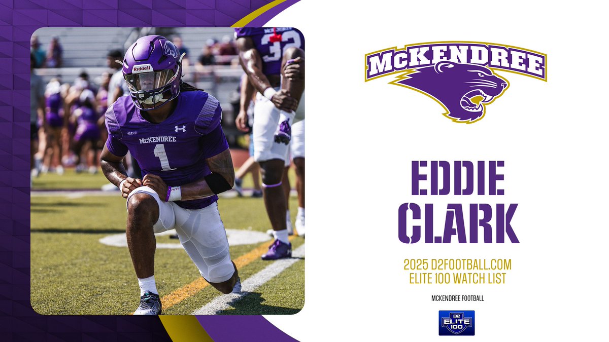 Clark named to D2Football.com Elite 100 Watch List

mckbearcats.com/news/2025/8/11…