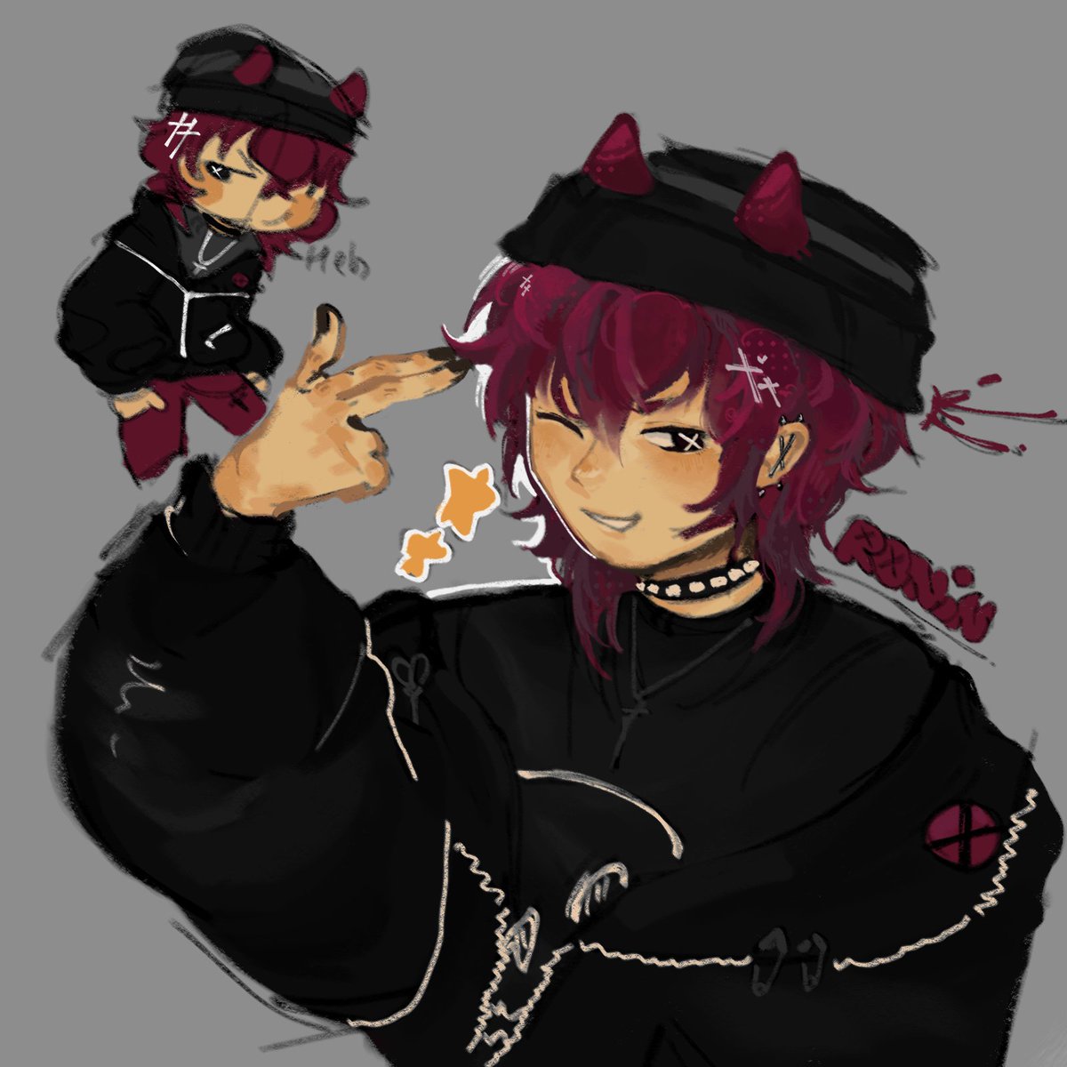 Wanted to draw more properly ig #killerchat #kctwt