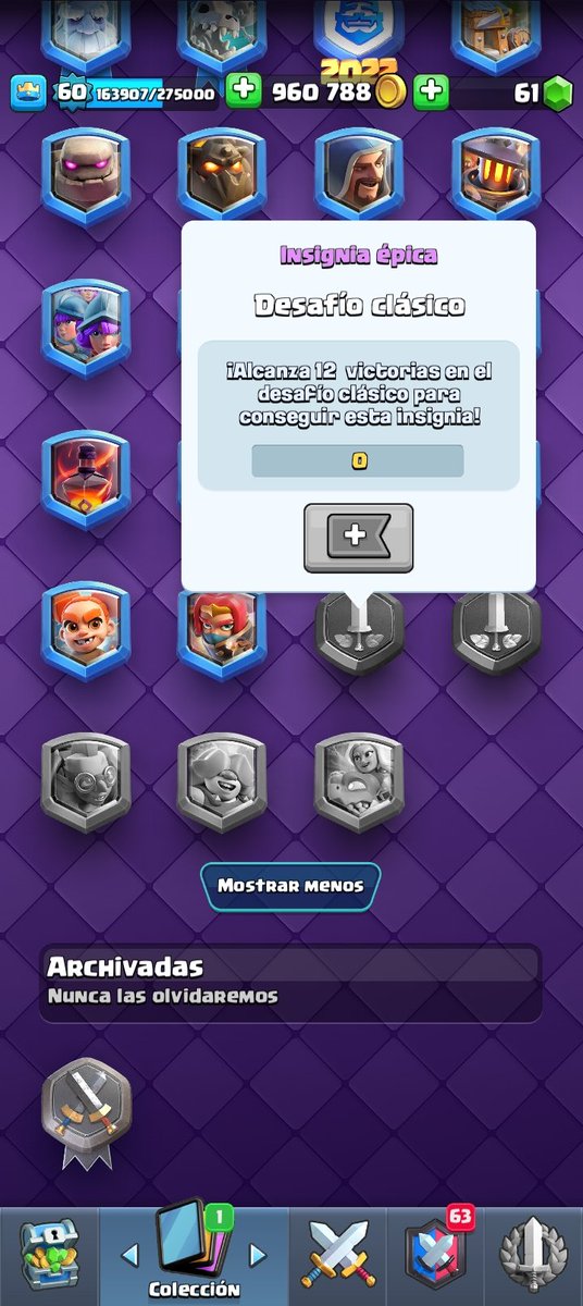 JuanPabloQuera2's tweet photo. @TheOakDwarf Hello, I have a problem with the badges section of the game. I don't understand why I get 2 badges from the classic challenge and not only that, I recently won 2 "great challenges" and I don't get the badge, I don't understand why, I don't know if it happens to others. https://t.co/PKxsVni1xs