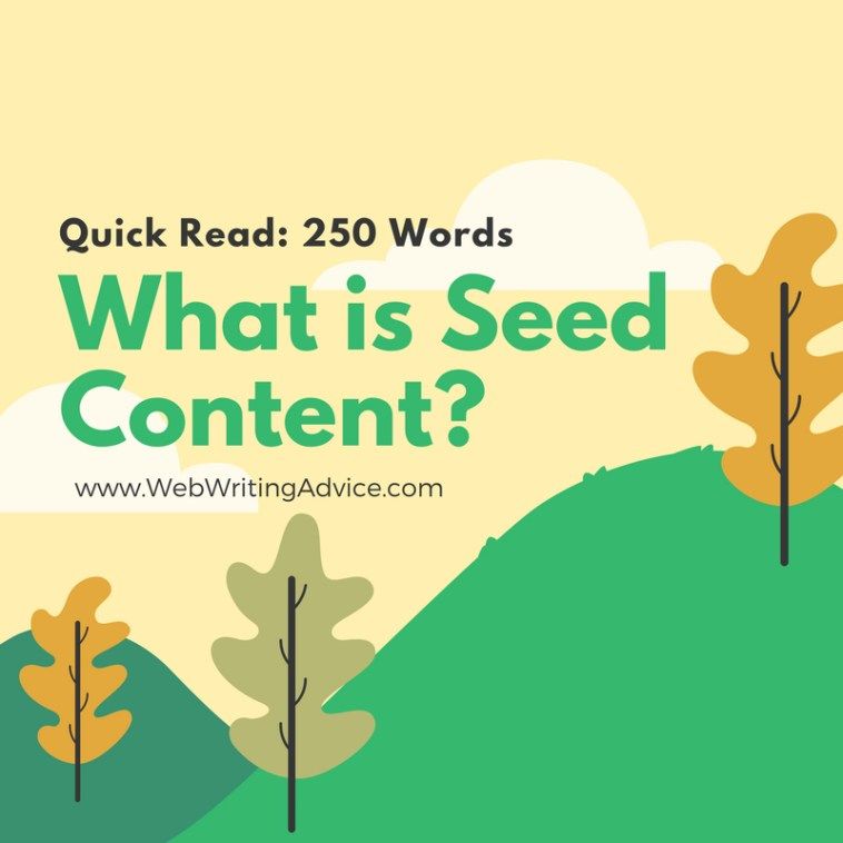 AngelaTague's tweet image. Recently, on a potential new client call, we talked about the types of content they need created. The topic of &quot;seed content&quot; came up. Do you know what it is? I explain it in this quick, short blog post!

webwritingadvice.com/what-is-seed-c…

#WebWritingAdvice #WritingTips #ContentMarketing
