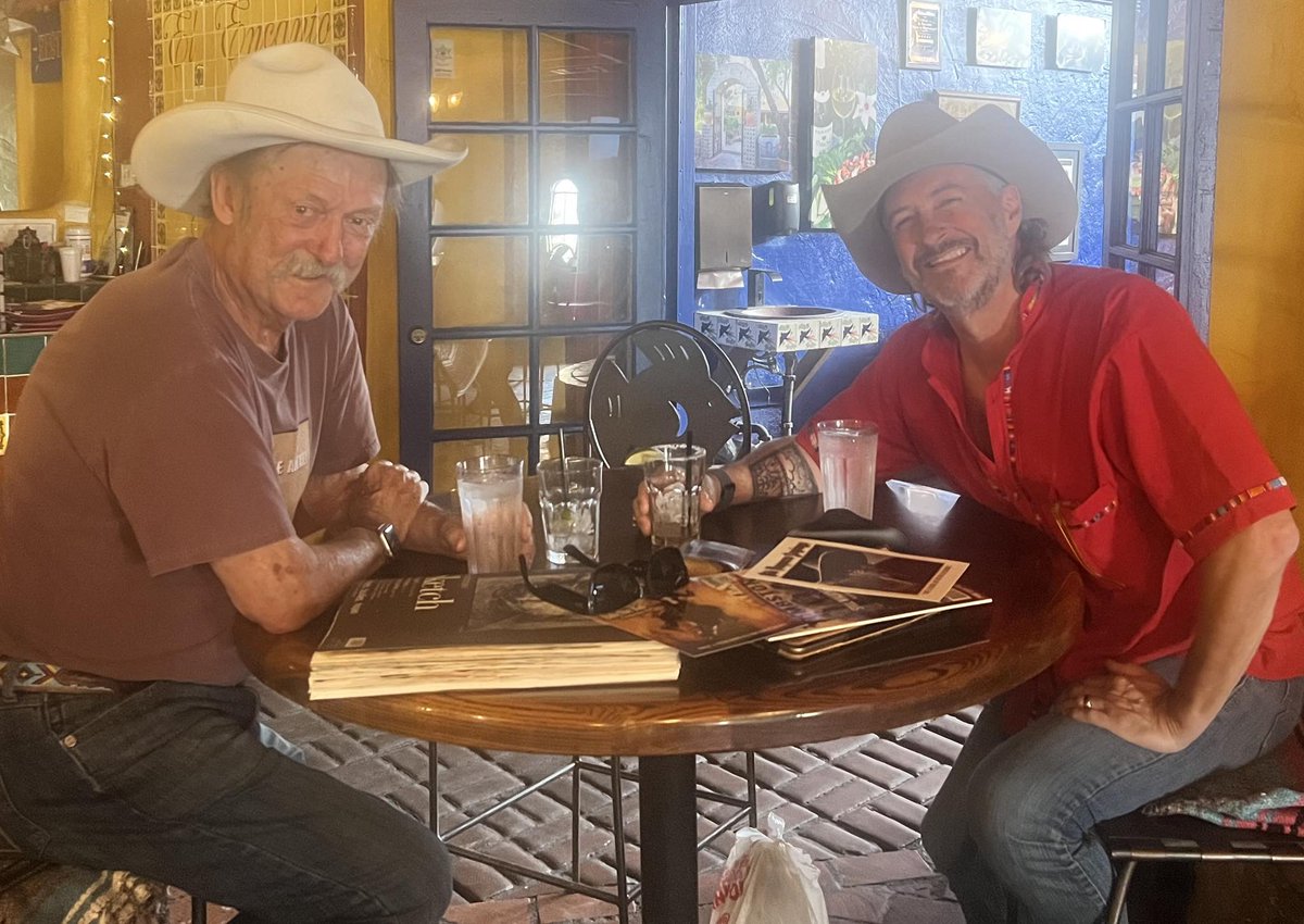 azpeacemakers's tweet photo. Spent Sunday spinnin’ yarns with AZ icon Bob Boze Bell. I think I plied him with just enough margaritas to convince him to create the cover art for RCPM ‘s upcoming album.  (Check out his work in/at True West Magazine).
Yee-haw!
RC https://t.co/Mhth9T7NzE