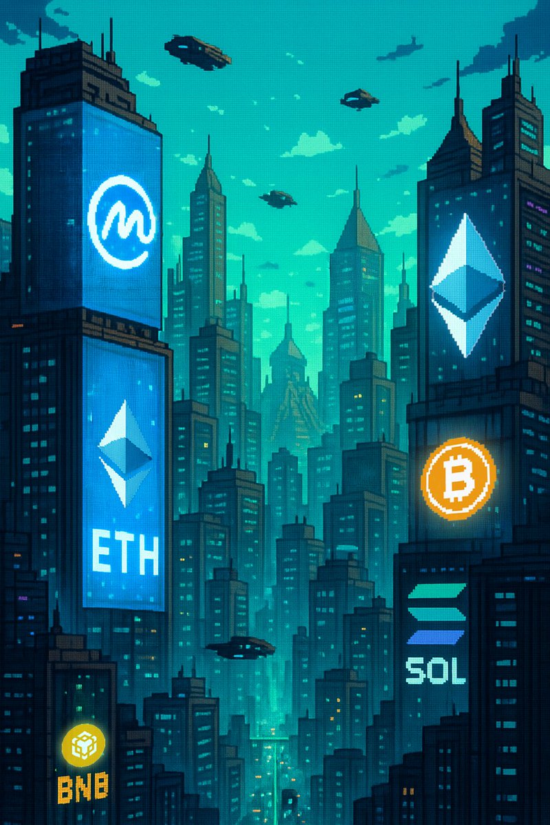 CoinMarketCap's tweet photo. Welcome to the metaverse 🌃 https://t.co/RkKZMM61JA