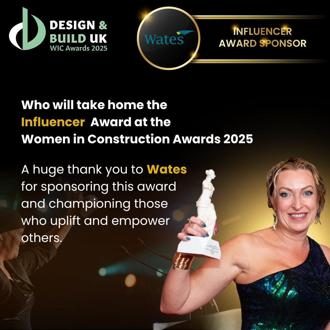 designandbuild4's tweet photo. Who will be crowned this year’s Influencer?

A huge thank you to Wates for sponsoring this award and championing those who uplift and empower others.

👉 Tickets available now: https://t.co/VJSUJdRxS2

#MaybeSheCan #WICAwards2025 #Wates #InfluencerAward #WomenInConstruction https://t.co/ycMS4cQ7VA